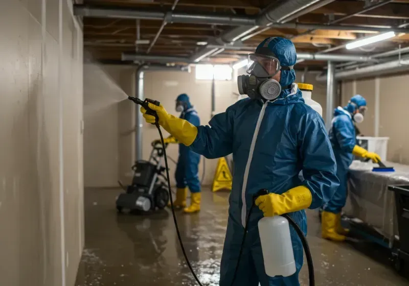 Basement Sanitization and Antimicrobial Treatment process in West Englewood, IL