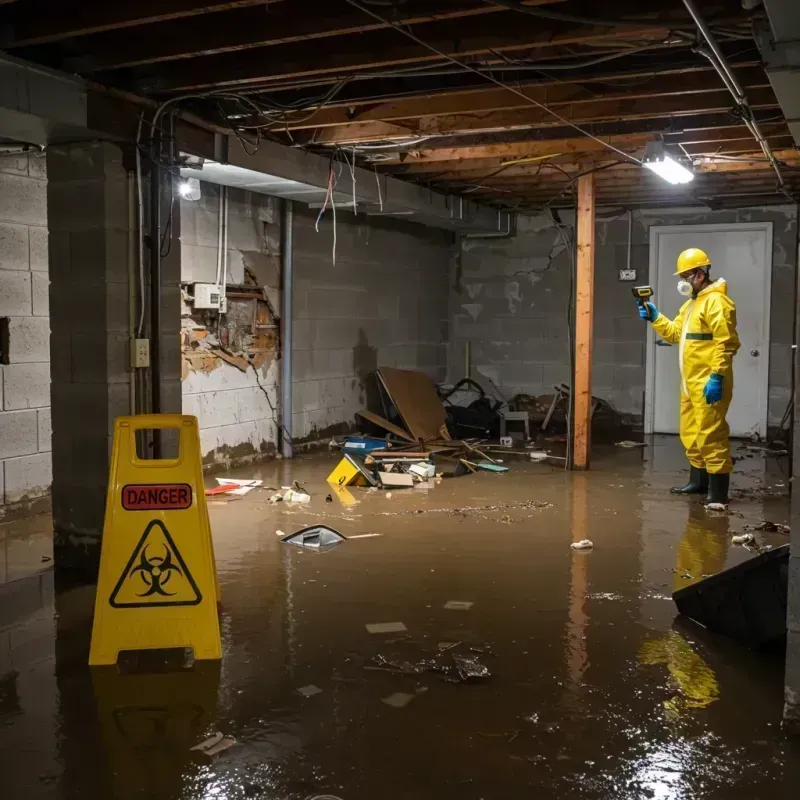 Flooded Basement Electrical Hazard in West Englewood, IL Property